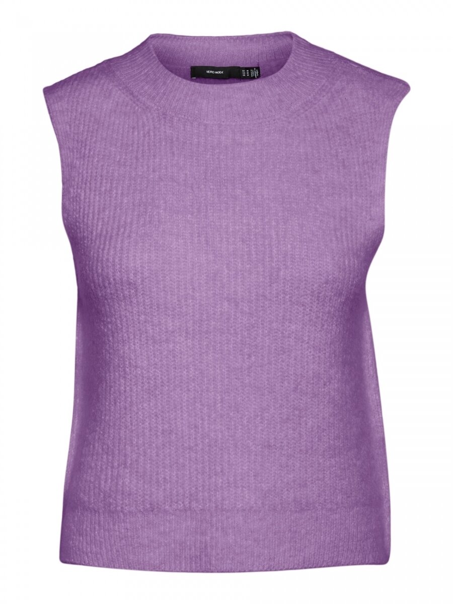 VMOLINA SL O-NECK VEST COLOR Hyacinth-MELANGE