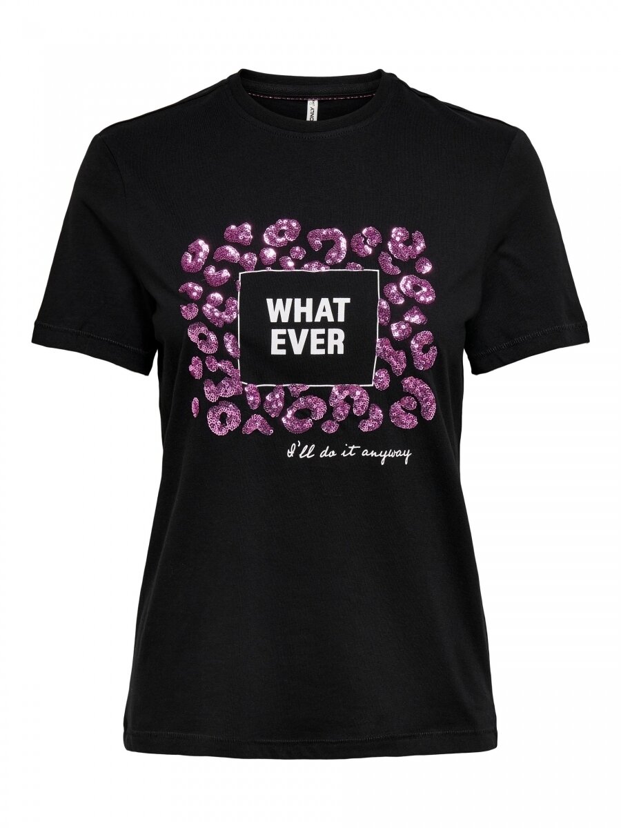 ONLKITA LIFE REG S/S LEOTOP BOX JRS Black-WHATEVER