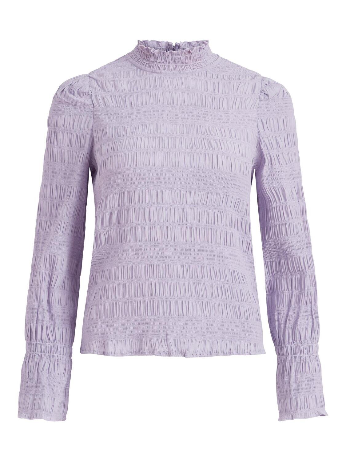 VIPENNY HIGH NECK L/S SMOCK TOP Pastel Lilac