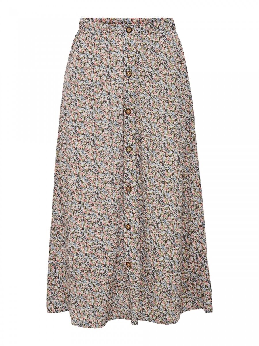 ONLPELLA BUTTON SKIRT JRS Dusky Green/Ditsy ja
