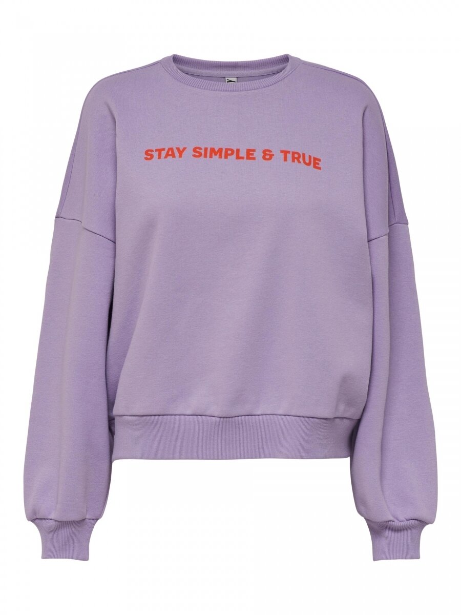 JDYPARSON LIFE L/S PRINT SWEAT JRS Lavender/STAY TRUE F