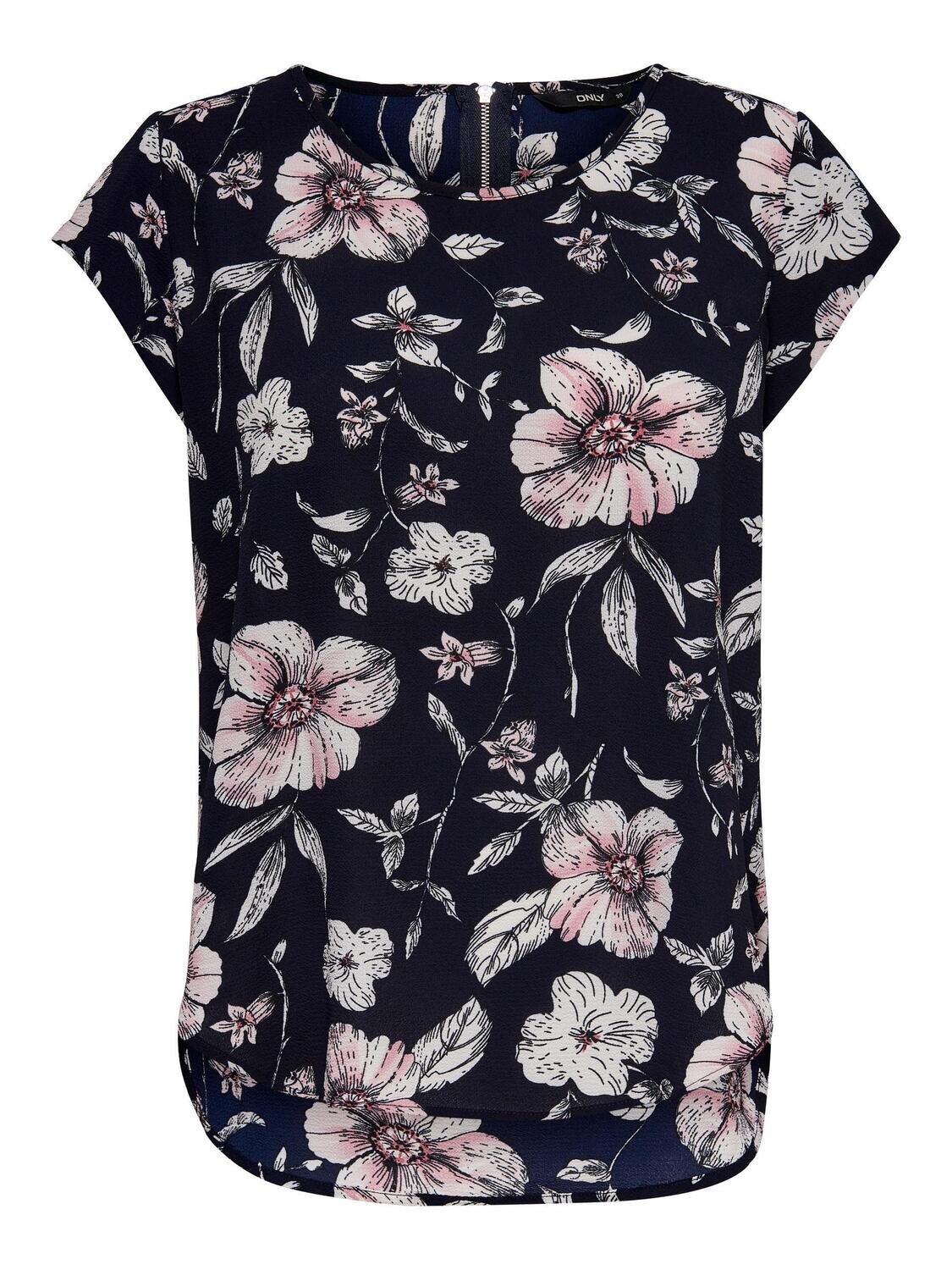 ONLVIC SS AOP TOP NOOS PTM 
night sky FLOWER LEAF