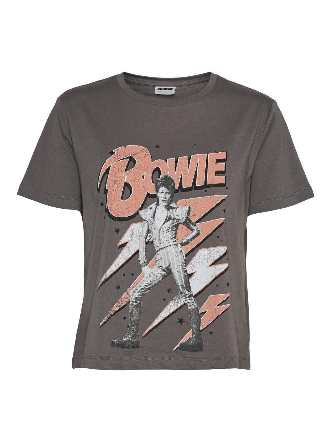 NMALICE S/S BOWIE TOP Granite Grey/BOWIE