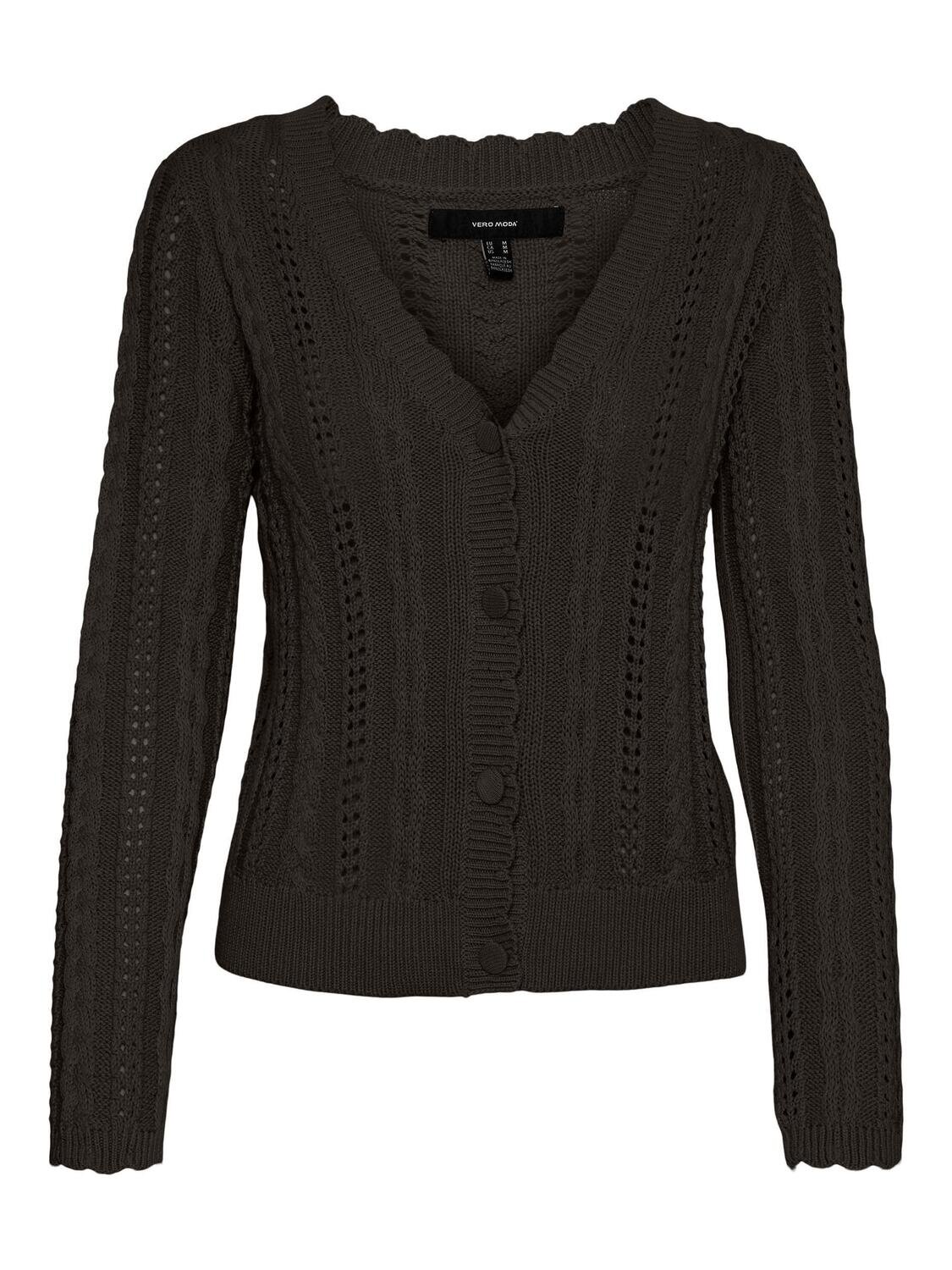 VMMALOU LS V-NECK CARDIGAN GA BOO Black