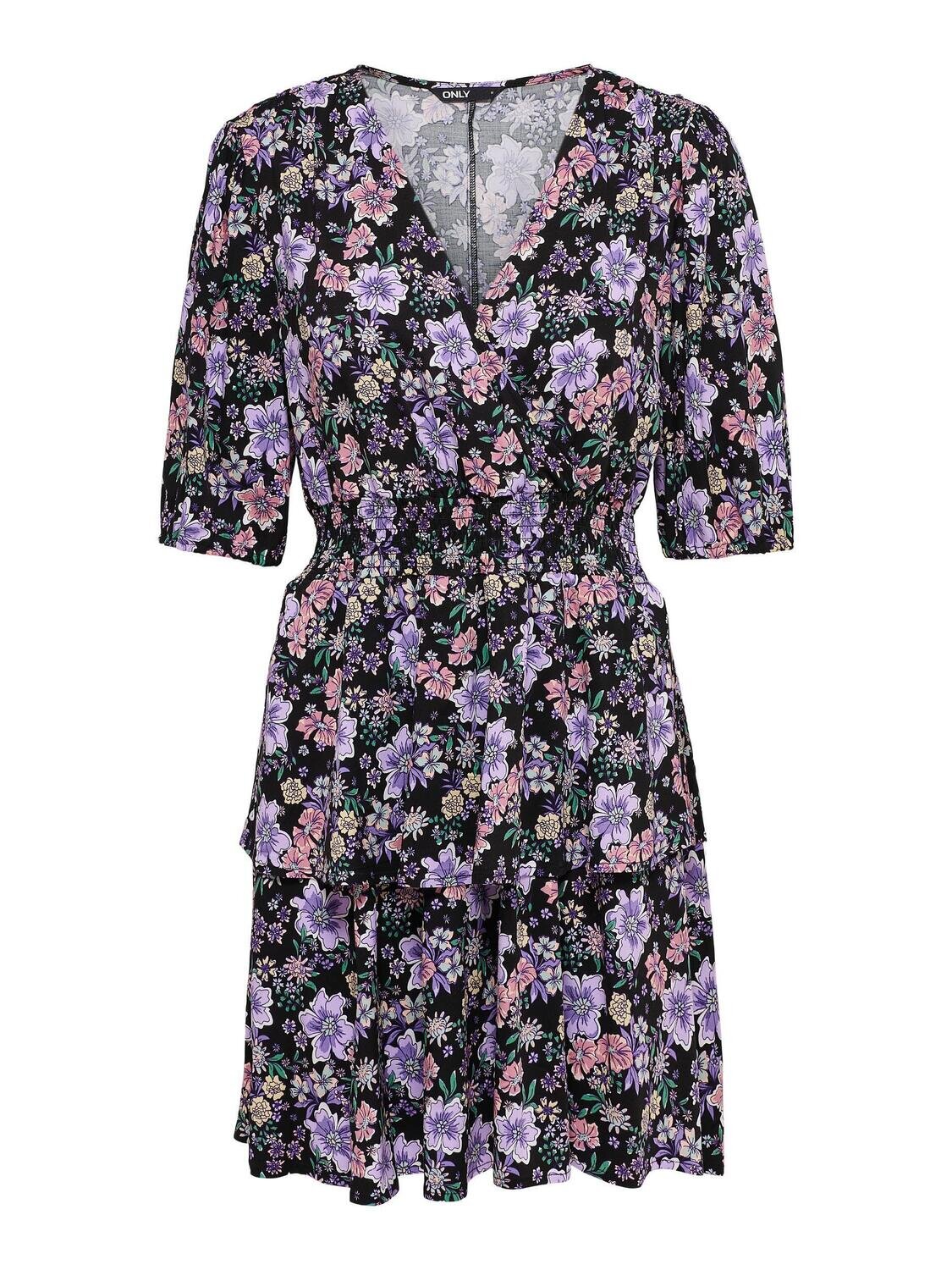 ONLBIANCA 2/4 SMOCK DRESS PTM Lavendula/Joy prep f