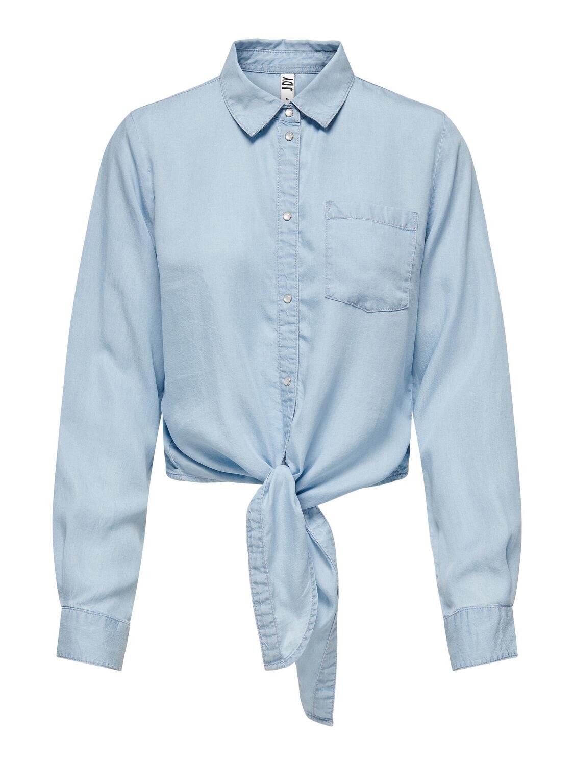 JDYJASPER L/S KNOT SHIRT WVN Light Blue Denim