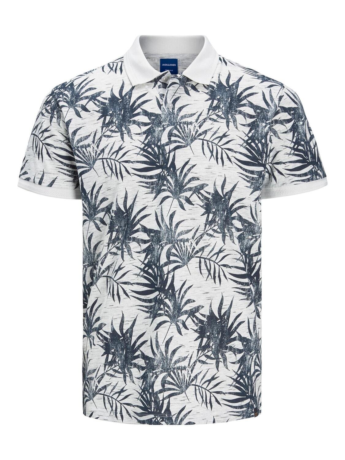 JORBLOOMER AOP POLO SS Cloud Dancer/STANDARD