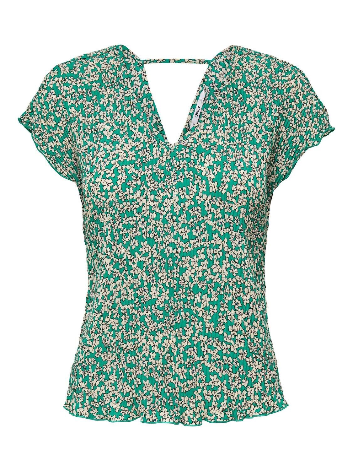ONLFUCHSIA LIFE S/S TOP PTM Viridis/Valley ditsy