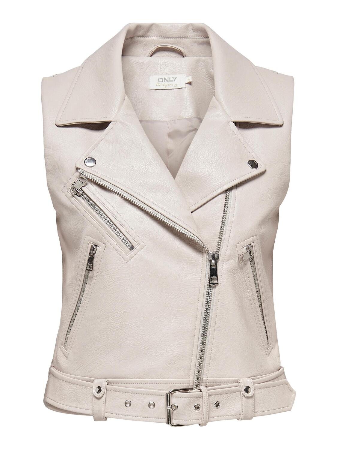 ONLVERA FAUX LEATHER WAISTCOAT OTW Moonbeam