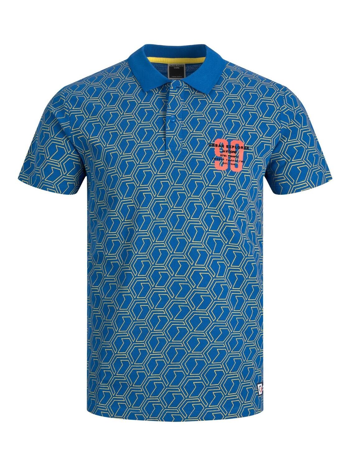 JCOLOGAN AOP POLO SS Snorkel Blue