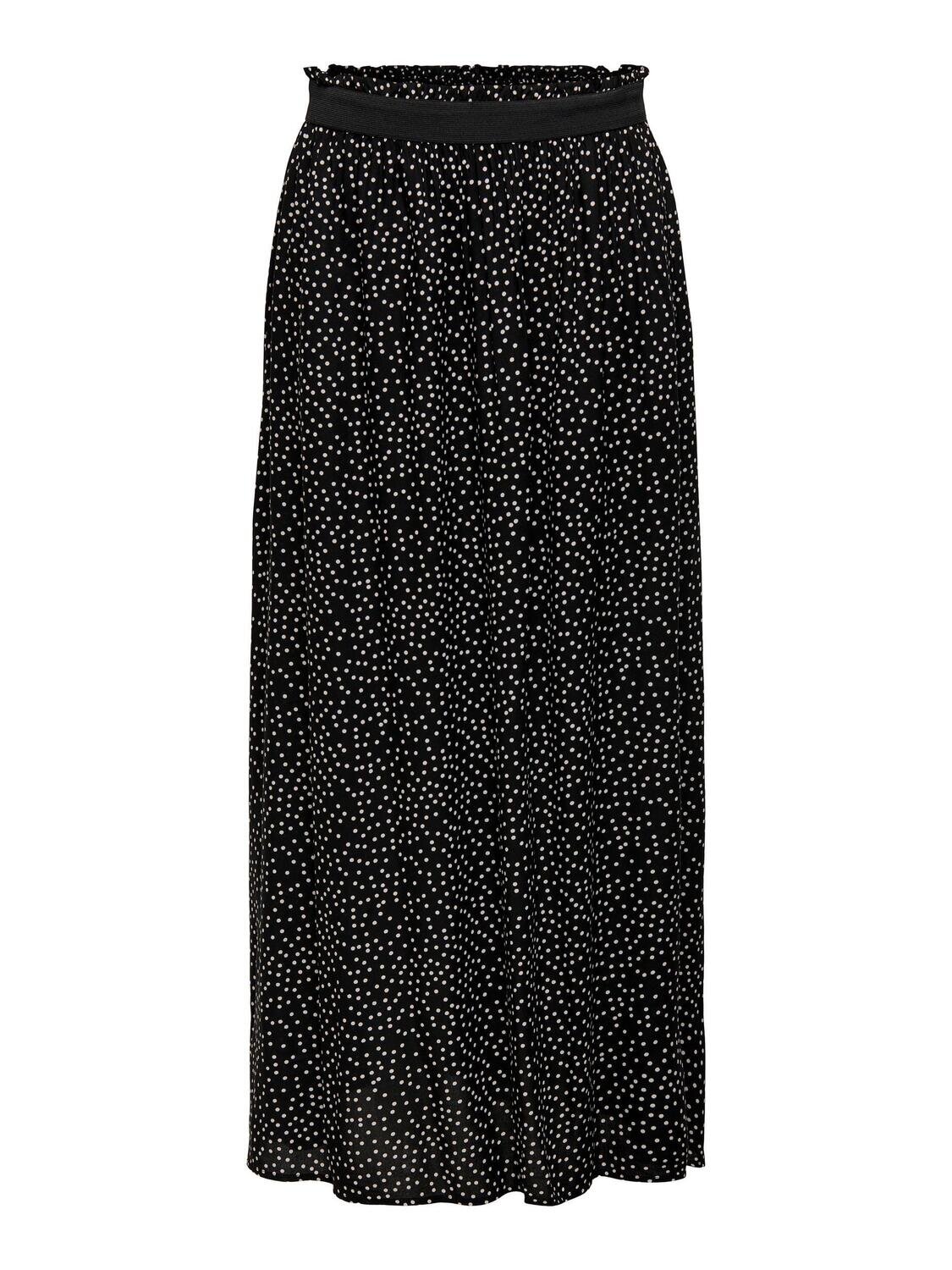 ONLVENEDIG AOP LIFE LONG SKIRT WVN NOOS Black-CD DOT
