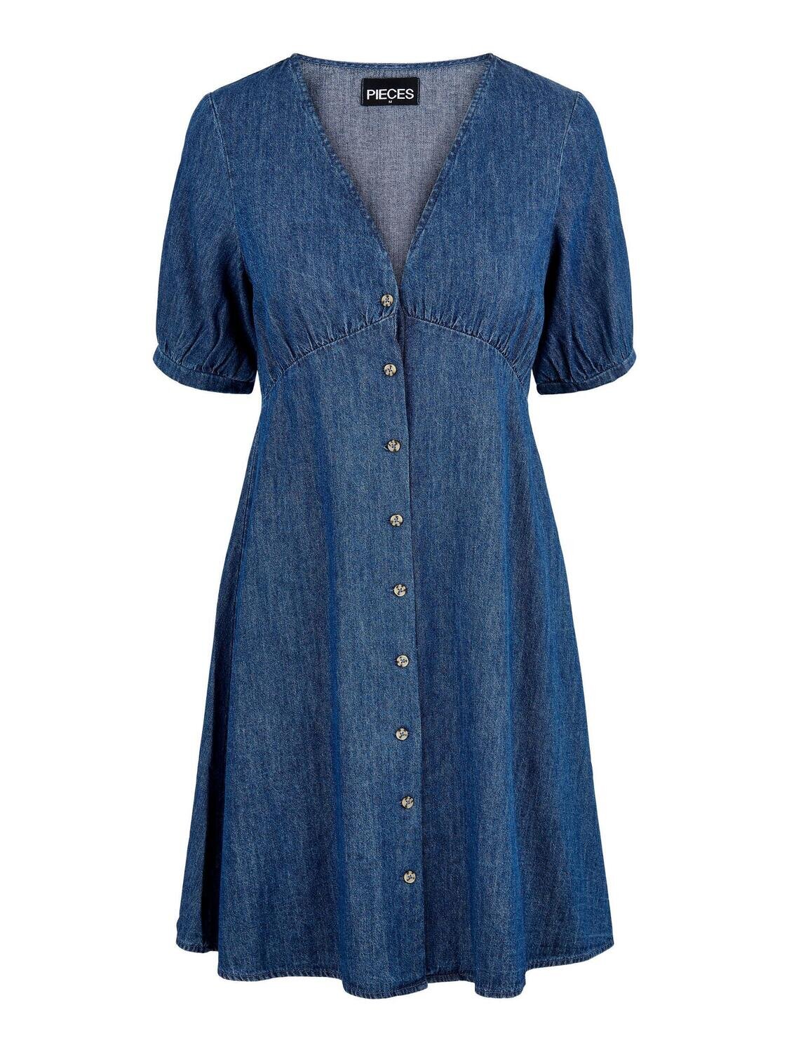 PCVIBE 2/4 SLEEVE DRESS BC Medium Blue Denim