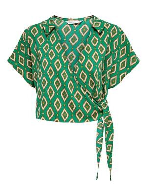 ONLLEA S/S WRAP TOP PTM Greenlake-Graphic glam