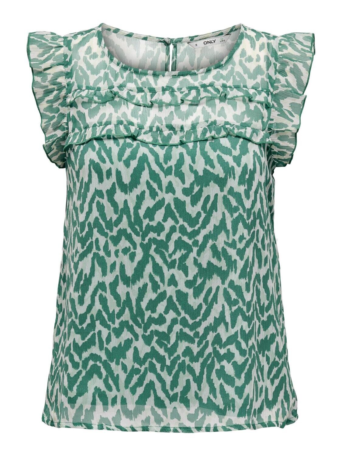 ONLTORIA LIFE CAPSLEEVE TOP PTM Aqua Haze/Exotic ani