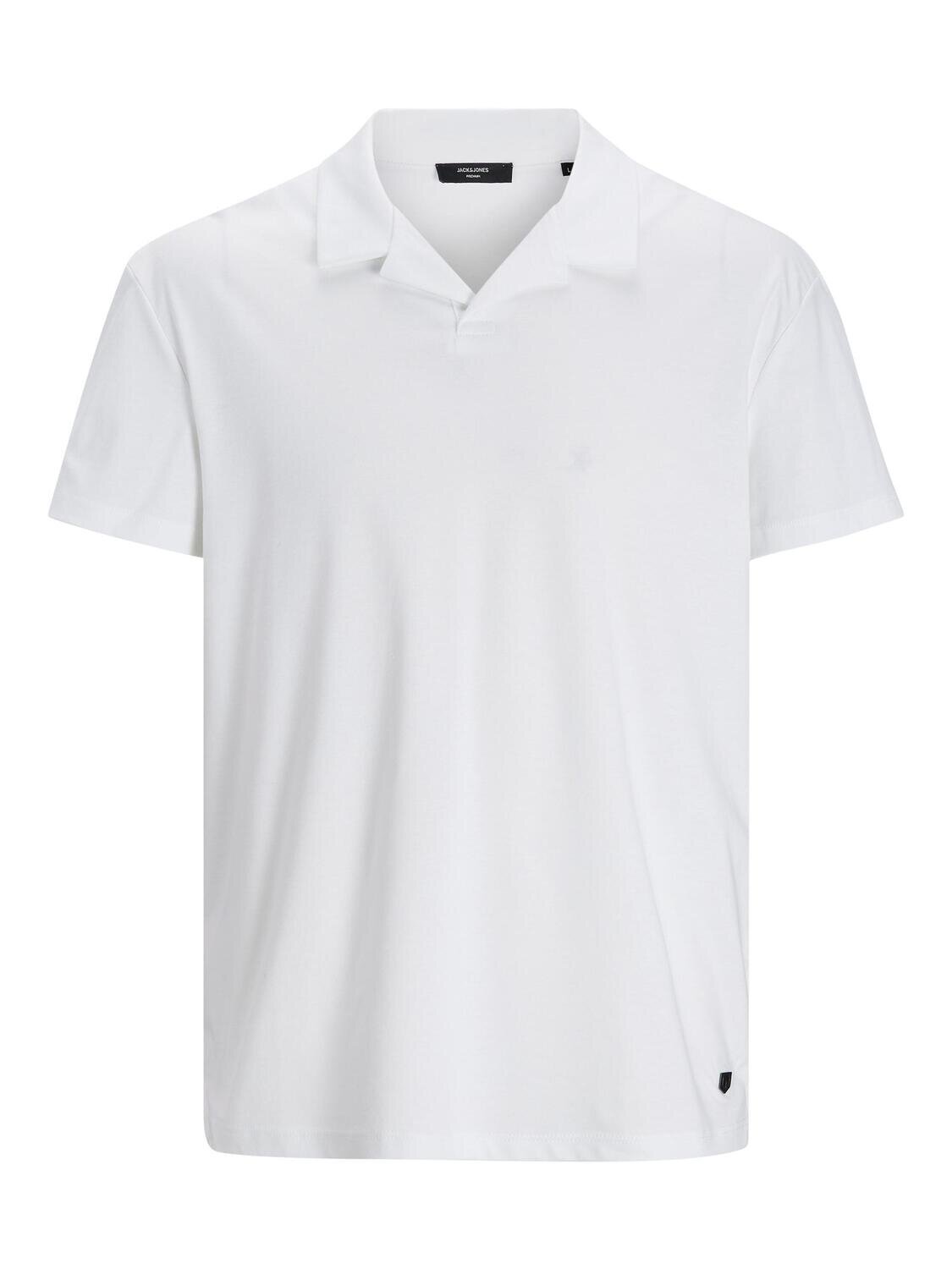 JPRBLARETRO RESORT SOLID POLO White-RELAXED FIT