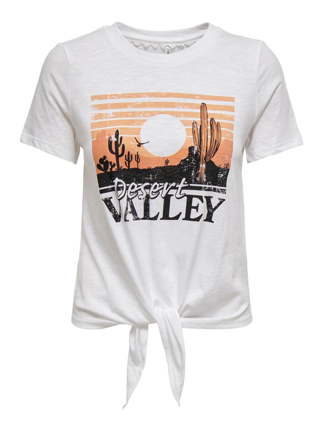 ONLKARINA S/S DESERT KNOT TOP BOX JRS Bright White-VALLEY