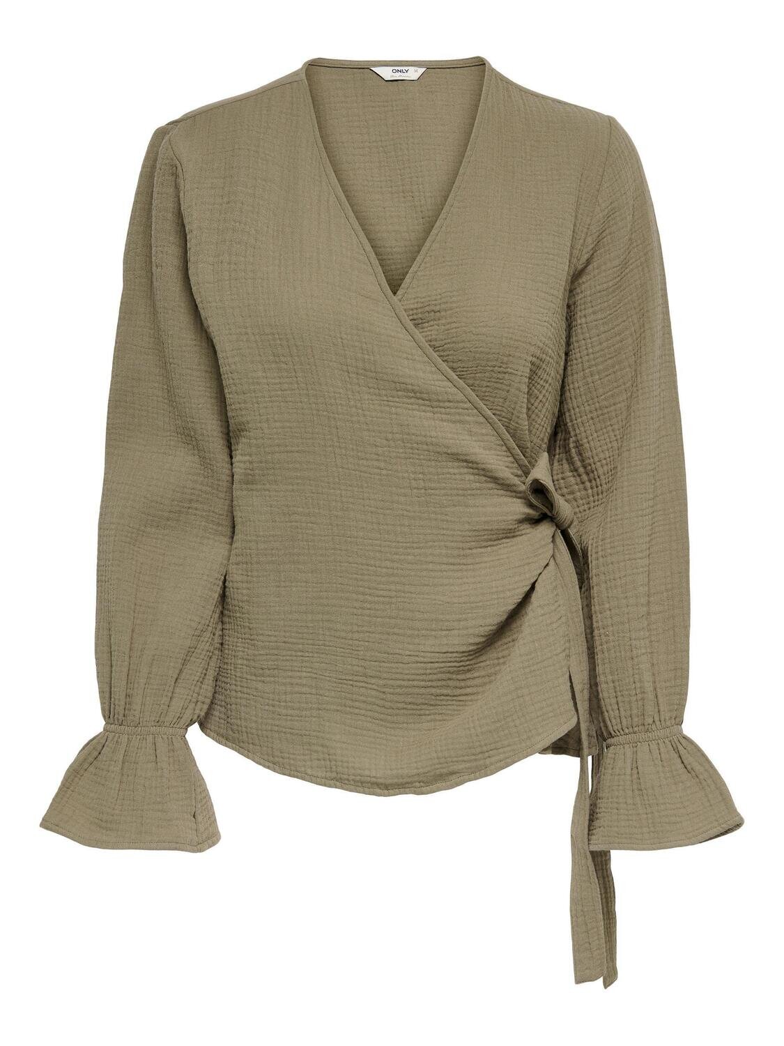 ONLTHYRA LS WRAP TOP WVN CS Mermaid