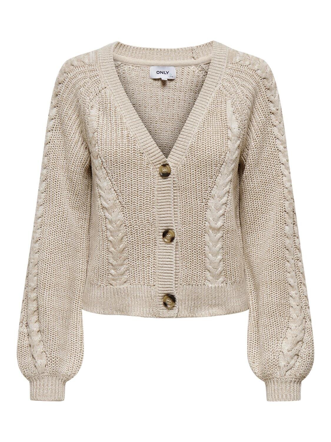 ONLROSIE L/S CARDIGAN KNT NOOS Pumice Stone-TWIST W CLOUD DAN