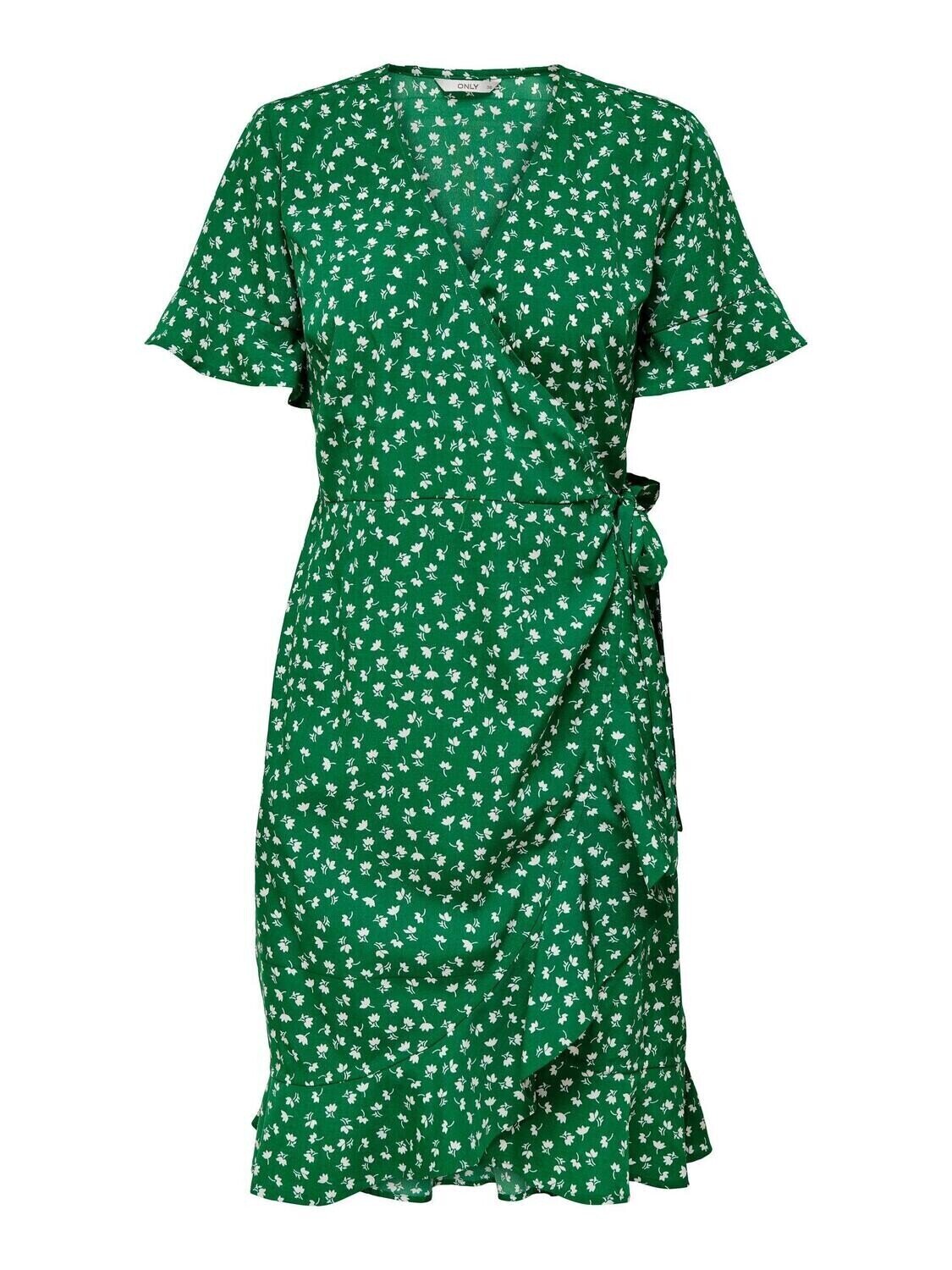 ONLOLIVIA S/S WRAP DRESS WVN NOOS Verdant Green-W.FIONA DITSY
