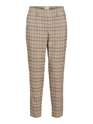 OBJLISA SLIM PANT AOP NOOS Humus-FOSSIL-BLACK COL