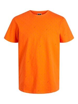 JCODIT TEE SS CREW NECK Mandarin Orange/AOP