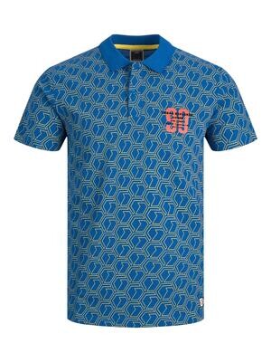 JCOLOGAN AOP POLO SS Snorkel Blue