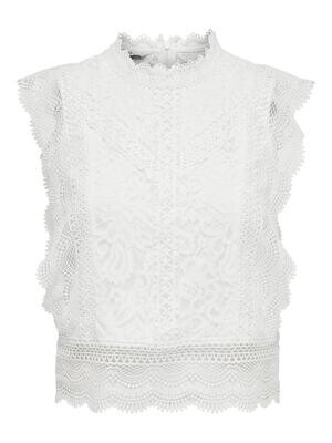 ONLKARO S/L LACE TOP WVN Cloud Dancer