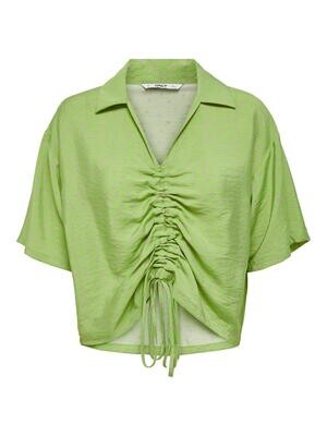ONLHAILEY LIFE 2/4 RUCHING SHIRT PTM Sap Green/Orchid bou