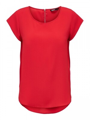 ONLVIC S/S SOLID TOP NOOS WVN High-Risk Red
