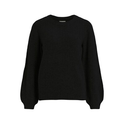OBJEVE NONSIA L/S KNIT PULLOVER NOOS Black