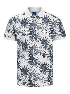 JORBLOOMER AOP POLO SS Cloud Dancer/STANDARD