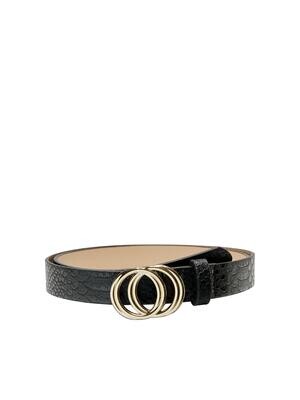 ONLRASMI PU SNAKE DBL BUCKLE JEANS BELT black GOLD