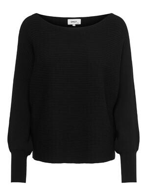 ONLADALINE L/S SHORT PULLO KNT NOOS Black