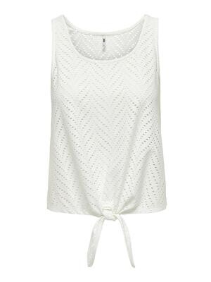 JDYCARLA CATHINKA S/L KNOT TOP JRS Cloud Dancer