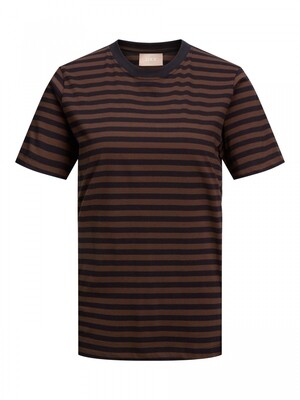 JXANNA SS REGULAR EVERY STRIPE TEE NOOS Demitasse/1x1 BLACK