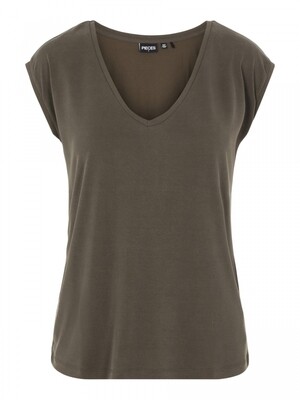 PCKAMALA TEE NOOS BC Black Olive