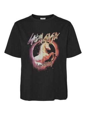 NMSTEFFI S/S LADY GAGA LICENCE T-SHIRT Black-UNICORN