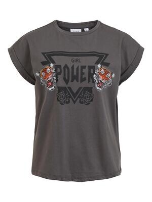 VIDREAMIA GIRL POWER S/S T-SHIRT Aphalt-GIRL POWER