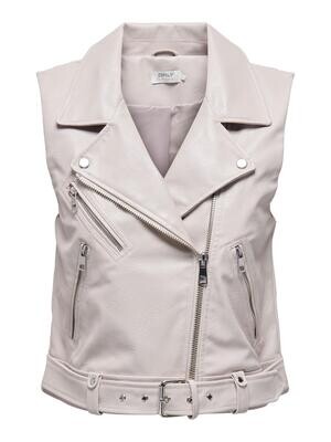 ONLVERA FAUX LEATHER WAISTCOAT CS OTW Moonbeam