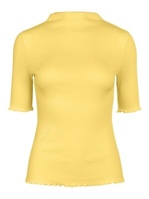 PCNUKISA 2/4 MOCK NECK TOP BC lemon drop