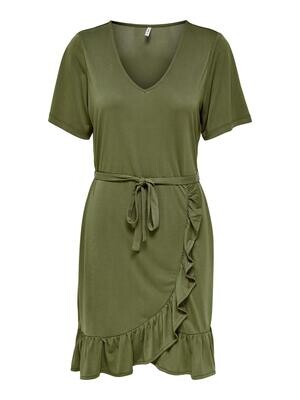 ONLFREE LIFE S/S V-NECK WRAPDRESS CS JRS Mermaid