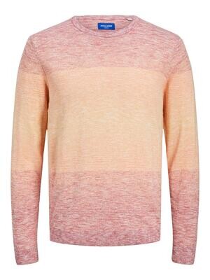 JORMALIBU KNIT CREW NECK Coral Pink/GRADIENT
