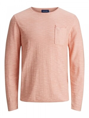 JORNIELS ORGANIC KNIT CREW NECK Rosette/KNIT FIT