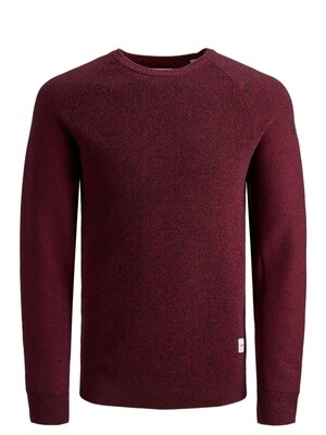 JCONEPTUN KNIT CREW NECK Sky Captain/RIO RED
