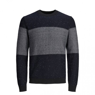 JOR JEFF KNIT CREWNECK Sky Captain/MEL. SLI