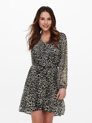 ONLCERA 3/4 SHORT DRESS WVN NOOS Pumice Stone-LEONORA