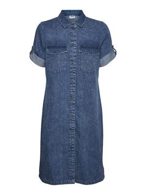 NMSIGNE S/S DENIM DRESS BI059MB BG NOOS Medium Blue Denim