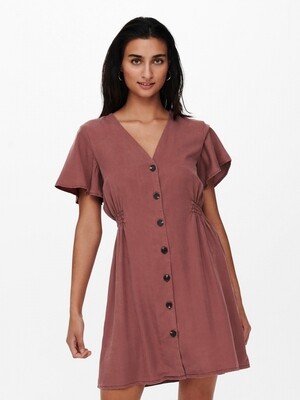 ONLMAGNE LIFE S/S BUTTON DRESS PNT Apple Butter