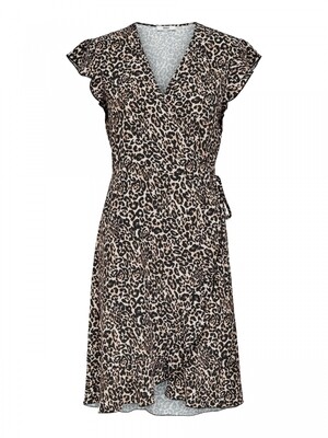 ONLSIA S/S WRAP DRESS WVN Black-LEO