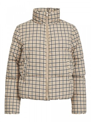 VIKARLA SHORT PUFFER JACKET Humus-TIGERS EYE-BLACK